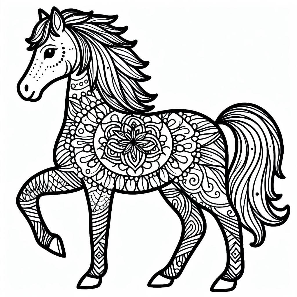 Mandalas Cheval 33